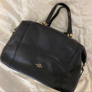 Black coach convertible satchel